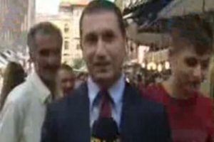 Canlı yayında spikere şok