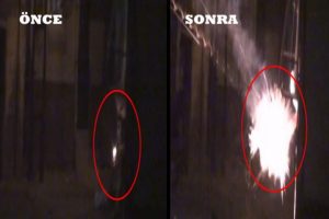 Polise atmak istediği bomba elinde b&ouml;yle patladı