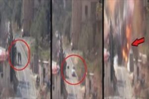 Bomba y&uuml;kl&uuml; ara&ccedil; b&ouml;yle patladı
