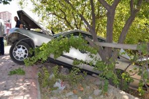 Otomobiller bah&ccedil;eye daldı: 5 yaralı