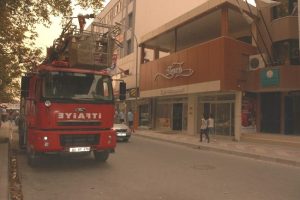 Kafede yangın paniği
