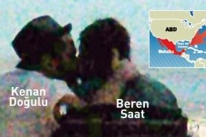 Beren Saat ve Kenan Doğulu dudak dudağa