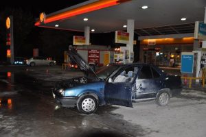 Benzin istasyonunda dehşet dakikaları