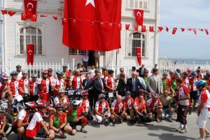 Kuruluştan kurtuluşa bisiklet turu Mudanya'da