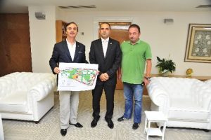 Jeofizik m&uuml;hendislerinden Keskin'e teşekk&uuml;r ziyareti