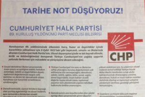 CHP gazetelerin arka sayfalarını kapattı