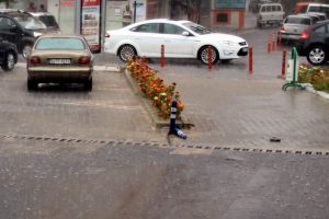 Edremit'e dolu yağdı