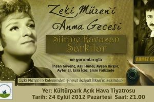 Zeki M&uuml;ren a&ccedil;ık havada anılıyor