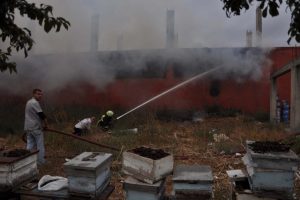 Fabrika alev alev yandı