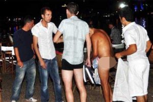 Sarhoş turistlere tepki
