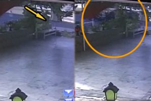 Dehşet &ouml;l&uuml;m g&uuml;venlik kamerasında
