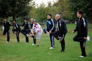 Başkanla sabah sporu