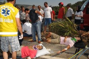 Bodrum'da zincirleme kaza: 1 &ouml;l&uuml;, 7 yaralı
