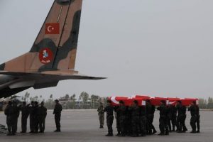 Şehitlere h&uuml;z&uuml;nl&uuml; veda