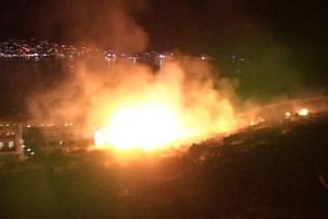 Otellere 200 metre mesafede korkutan yangın