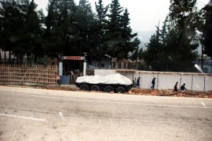 Hatay'da saldırıya uğrayan karakol onarılıyor