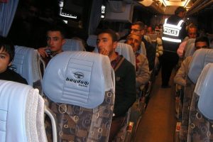 Yolcu otob&uuml;slerine sıkı kontrol