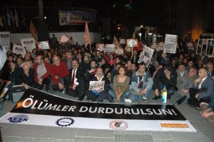 Taksim'de "a&ccedil;lık grevleri sonlandırılsın" eylemleri