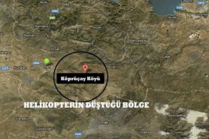 İşte Siirt'te helikopterin d&uuml;şt&uuml;ğ&uuml; b&ouml;lge