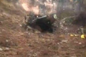 D&uuml;şen helikopterden ilk g&ouml;r&uuml;nt&uuml;ler