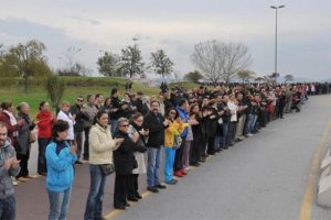6 kilometrelik Ata'ya saygı zinciri