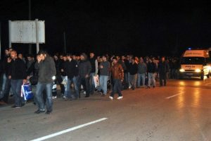 İş&ccedil;ilerden 10 kilometrelik y&uuml;r&uuml;y&uuml;ş