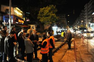 Şehir i&ccedil;i ring hattında gece mesaisi