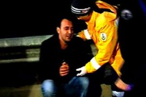 Karanlık caddede feci kaza
