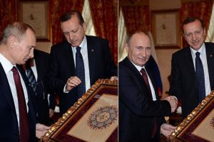 Putin'e hat sanatlı tablo