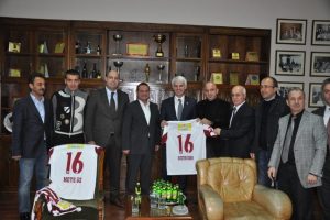 Şahin ve İneg&ouml;lspor y&ouml;netiminden Uludağ'a teşekk&uuml;r ziyareti