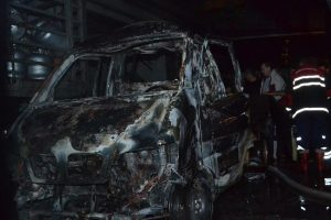 Turgutlu'da t&uuml;p depaosunda yangın