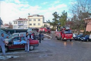 Hastanede yangın tatbikatı