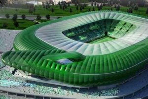 Timsah Arena'nın &ccedil;atısını dağcılar takacak!
