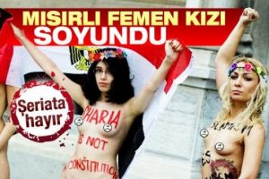 Mısırlı kız Mursi'ye tepki i&ccedil;in soyundu
