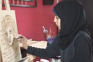 Filistinli gencin kahve sanatı