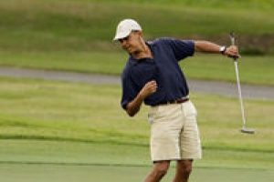 Obama Tiger Woods ile golf oynadı