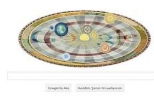 Google'den Nicolaus Copernicus'un 540. doğum g&uuml;n&uuml;ne &ouml;zel doodle