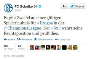 Schalke 04'ten Drogba çıkışı
