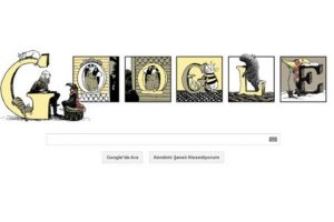 Edward Gorey i&ccedil;in Google'dan m&uuml;thiş karikat&uuml;r