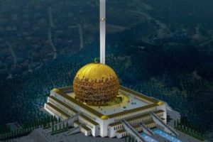 &Ccedil;amlıca'ya altın kubbeli cami &ouml;nerisi
