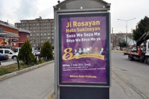 Kadınlar G&uuml;n&uuml; miting afişlerine toplatma kararı