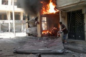 Esad yine ekmek fırınını bombaladı