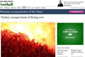 D&uuml;nyaca &uuml;nl&uuml; gazete The Times şikeye ışık tuttu