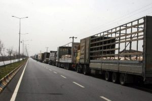 Sınırda 4 kilometrelik TIR kuyruğu