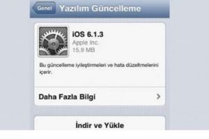 Apple iOS 6.1.3 yayınlandı !