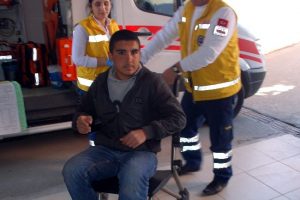 Motosikletle bisiklet &ccedil;arpıştı