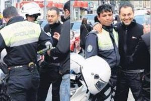 Ceza yerine hatıra pozu