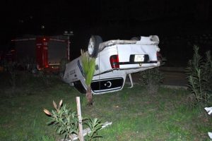 Mudanya Yolu'nda korkutan kaza