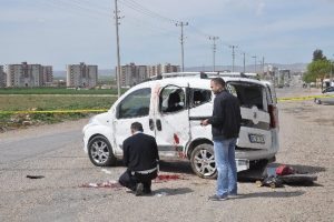 Nusaybin'de trafik kazası: 1 &ouml;l&uuml;, 4 yaralı
