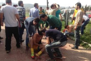 Bursa'da olaylı ma&ccedil;!